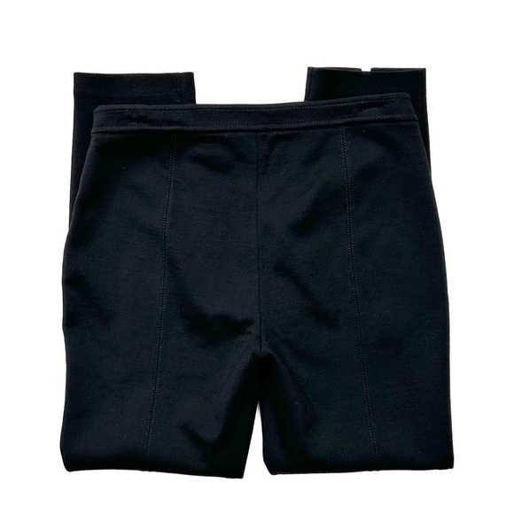 St John Caviar Alexa Milano Knit Ankle Pants Black Vented Ankle Slim Cigarette 6 - Picture 8 of 16
